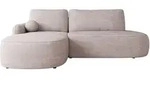 Mirjan24 Ecksofa, Hellrosa, Kunststoff, 5-Sitzer, Ottomane links,L-Form, 274x174 cm,