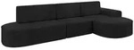 Altdecor Ecksofa, Schwarz, Kunststoff, 5-Sitzer, 368x167 cm, Wohnzimmer, Sofas &