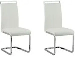 Beliani Esszimmerstuhl, Wei&szlig;, Metall, 1-Sitzer, 42x99x50 cm, Esszimmer,...