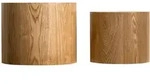 Okwish Couchtisch-Set, Natur, Holz, 48x38x48 cm, Wohnzimmer, Wohnzimmertische,