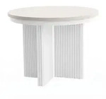 Beautysofa Esstisch, Kaschmir, Wei&szlig;, Metall, 8-Sitzer, Rund,Rund, 120x77x120...
