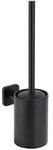 Wenko Wc-B&uuml;rstengarnitur Porto Matt, Schwarz, Metall, 9x13.5x37 cm, Badezimmer, WC