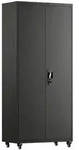 Homcom Metall-Aufbewahrungsschrank, Schwarz, Metall, 40x180x80 cm, Freizeit,