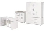 Roba Babyzimmer-Set, Wei&szlig;, Holzwerkstoff, 76x81x142.5 cm, Blauer Engel, Babym&ouml;bel,