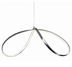 N&auml;ve Led-H&auml;ngeleuchte Loop Line, Chrom, Metall, 32x120x72 cm, Lampen & Leuchten,