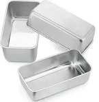 Brotbackform, Silber, Metall, 23x6x12 cm, Backen, Backformen, Kastenformen