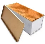 Brotbackform, Gold, Metall, 34x12x13.5 cm, Backen, Backformen, Kastenformen
