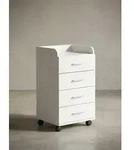 Kadima Design Rollcontainer, Wei&szlig;, Kunststoff, 4 Schubladen, Rechteckig, 40x71x33