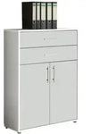 Mid.you Aktenschrank Office Edition, Wei&szlig;, Holzwerkstoff, 1 F&auml;cher, 2...