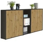 Mid.you Aktenschrank Office Edition, Anthrazit, Eiche Artisan, Holzwerkstoff, 6