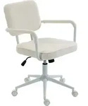 Homcom B&uuml;rostuhl, Creme, Metall, 1-Sitzer, F&uuml;llung: Schaumstoff, Sternfu&szlig;,