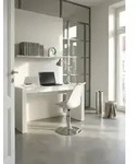 Kadima Design Drehstuhl, Wei&szlig;, Metall, S&auml;ule, 46x88x46 cm, Arbeitszimmer,