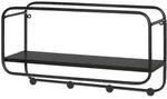 Flurgarderobe, Schwarz, Metall, 45x25x15 cm, Garderobe, Garderoben-Set &