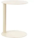 Beliani Outdoor-Beistelltisch, Beige, Metall, Rund, 40x50x40 cm, Gartenm&ouml;bel,