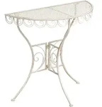 Beliani Bistrotisch, Beige, Metall, 2-Sitzer, Rund, 36x75x80 cm, Balkonm&ouml;bel,