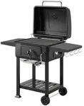 Outsunny Holzkohlegrill, Schwarz, Metall, 65x115x112 cm, Grills &...