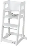 Roba Lernturm, Wei&szlig;, Holzwerkstoff, Metall, Teilmassiv, 53.5x88x51.5 cm,...