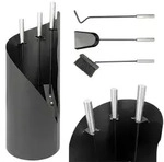 DanDiBo Kaminbesteck, Schwarz, Metall, 20x55x20 cm, Kleinm&ouml;bel, Kamine & Zubeh&ouml;r,