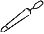 Relaxdays Kaminholzzange, Schwarz, Metall, 6x46x4.5 cm, Kleinm&ouml;bel, Kamine &