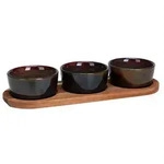 Excellent Houseware Snacktablett, Gr&uuml;n, Keramik, 10x4x29 cm, Tischkultur &...