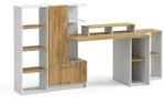 Vicco Schreibtisch, Wei&szlig;, Eiche, Holzwerkstoff, Rechteckig, 150x120x59 cm,