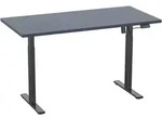Mid.you Schreibtisch, Anthrazit, Schwarz, Metall, Holzwerkstoff, rechteckig,