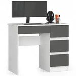 Raumhirsch Furniture Schreibtisch, Wei&szlig;, Holzwerkstoff, Rechteckig, 59x77x120 cm,
