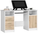 Raumhirsch Furniture Schreibtisch, Wei&szlig;, Braun, Holzwerkstoff, Rechteckig,...