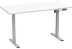 Mid.you Schreibtisch, Wei&szlig;, Silber, Holzwerkstoff, Metall, rechteckig,...