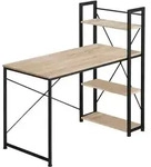 tectake Computertisch, Natur, Holzwerkstoff, Rechteckig, 61x120x122 cm,