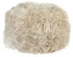 Beliani Pouf, Beige, Kunststoff, Rund, 50x30x50 cm, Wohnzimmer, Hocker, Poufs