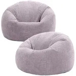 icon Sitzsack, Lila, Textil, 2-Sitzer, Rund, 85x50x85 cm, Wohnzimmer, Hocker,