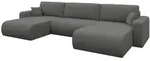 Altdecor Wohnlandschaft, Schiefer, Kunststoff, 4-Sitzer, U-Form, 377x88x193 cm,