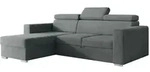 Mirjan24 Eckschlafsofa, Grau, Kunststoff, L-Form,L-Form, 235x170 cm, Wohnzimmer,