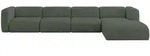 Altdecor Ecksofa, Gr&uuml;n, Kunststoff, 5-Sitzer, 409x179 cm, Wohnzimmer, Sofas &