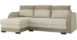 Mirjan24 Ecksofa, Creme, Sand, Textil, Kiefer, 4-Sitzer, L-Form, 230x140 cm,