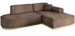 Altdecor Ecksofa, Braun, Textil, 3-Sitzer, L-Form, 232x165 cm, Wohnzimmer,...
