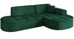 Altdecor Ecksofa, Gr&uuml;n, Textil, 3-Sitzer, L-Form, 243x171 cm, Wohnzimmer,...