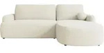 Mirjan24 Ecksofa, Natur, Kunststoff, 5-Sitzer, Ottomane rechts,L-Form, 250x174 cm,