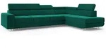 Masseno Ecksofa, Gr&uuml;n, Holz, 5-Sitzer, L-Form,L-Form, 332x190 cm, Wohnzimmer, Sofas