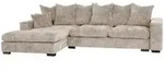 WFL Group Ecksofa, Beige, Textil, 3-Sitzer, links montierbar,L-Form, 285x155 cm,