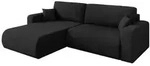 Altdecor Ecksofa, Schwarz, Kunststoff, 3-Sitzer, L-Form, 276x193 cm, Wohnzimmer,