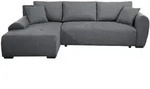 Beautysofa Eckschlafsofa, Dunkelgrau, Textil, L-Form, 255x175 cm, Wohnzimmer,...