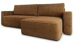 Masseno Ecksofa, Orange, Holz, 4-Sitzer, L-Form,L-Form, 280x162 cm, Wohnzimmer,...