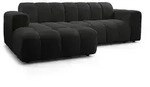Masseno Ecksofa, Schwarz, Holz, 3-Sitzer, L-Form,L-Form, 274x165 cm, Wohnzimmer,