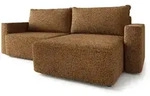 Masseno Ecksofa, Braun, Textil, 3-Sitzer, L-Form,L-Form, 252x162 cm, Wohnzimmer,