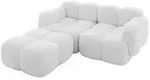 Altdecor Ecksofa, Wei&szlig;, Kunststoff, 2-Sitzer, 214x205 cm, Wohnzimmer, Sofas &