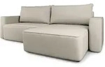 Masseno Ecksofa, Creme, Textil, 3-Sitzer, L-Form,L-Form, 252x162 cm, Wohnzimmer,