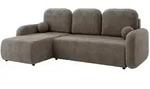 Mirjan24 Eckschlafsofa, Dunkelbraun, Kunststoff, L-Form,L-Form, 233x147 cm,