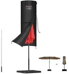 Sonnenschirm, Schwarz, Kunststoff, 1x1x1 cm, Sonnenschutz & Sichtschutz,